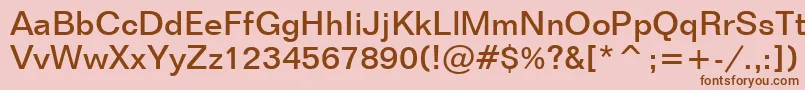 FolioMediumBt Font – Brown Fonts on Pink Background