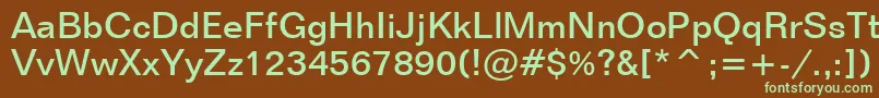 Czcionka FolioMediumBt – zielone czcionki na brązowym tle