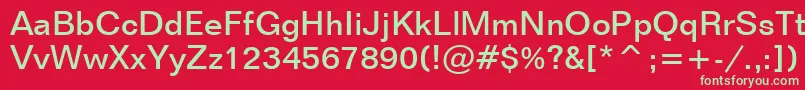 FolioMediumBt Font – Green Fonts on Red Background