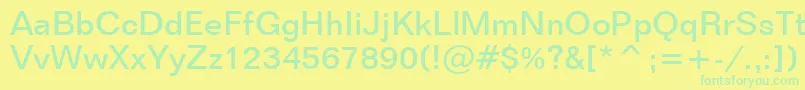 FolioMediumBt Font – Green Fonts on Yellow Background