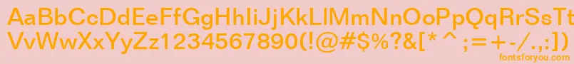 FolioMediumBt Font – Orange Fonts on Pink Background