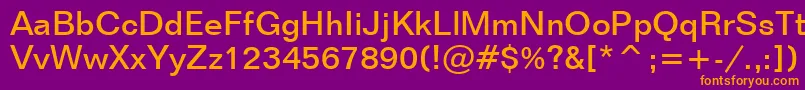 FolioMediumBt Font – Orange Fonts on Purple Background
