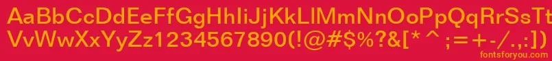 FolioMediumBt Font – Orange Fonts on Red Background