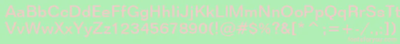 FolioMediumBt Font – Pink Fonts on Green Background