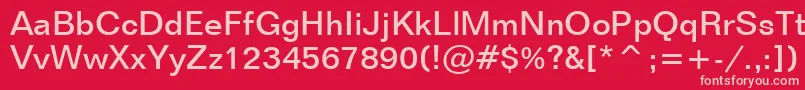 FolioMediumBt Font – Pink Fonts on Red Background