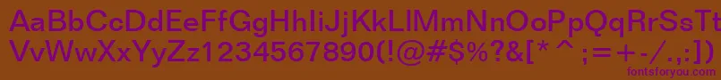 FolioMediumBt Font – Purple Fonts on Brown Background