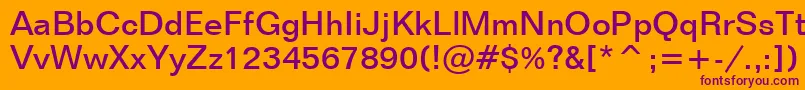 FolioMediumBt Font – Purple Fonts on Orange Background