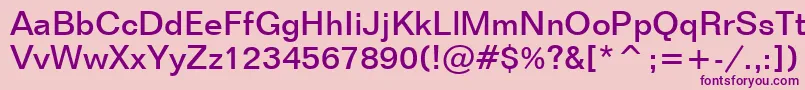 FolioMediumBt Font – Purple Fonts on Pink Background