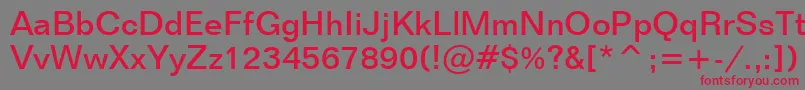 FolioMediumBt Font – Red Fonts on Gray Background