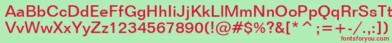 FolioMediumBt Font – Red Fonts on Green Background