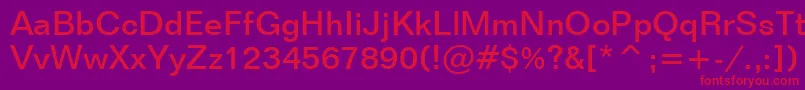 FolioMediumBt Font – Red Fonts on Purple Background