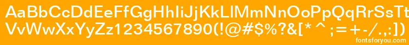 FolioMediumBt Font – White Fonts on Orange Background