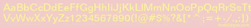 FolioMediumBt Font – Yellow Fonts on Pink Background