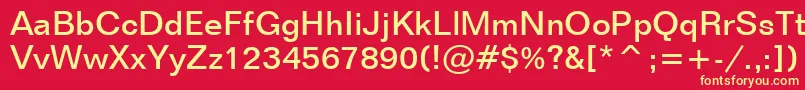 FolioMediumBt Font – Yellow Fonts on Red Background