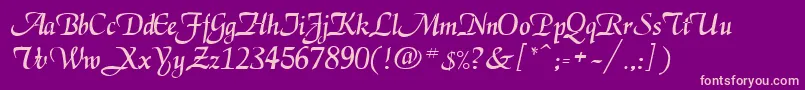 EkenasRegular Font – Pink Fonts on Purple Background