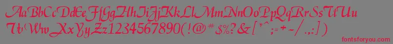 EkenasRegular Font – Red Fonts on Gray Background