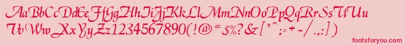 EkenasRegular Font – Red Fonts on Pink Background