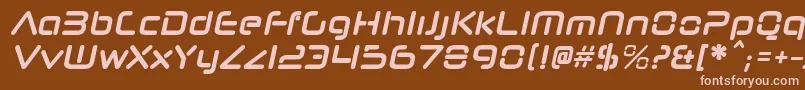 NeuropolnovacdBolditalic Font – Pink Fonts on Brown Background