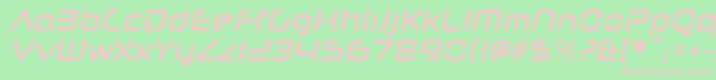 NeuropolnovacdBolditalic Font – Pink Fonts on Green Background