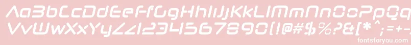 NeuropolnovacdBolditalic Font – White Fonts on Pink Background