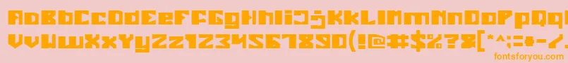 Enormous Font – Orange Fonts on Pink Background