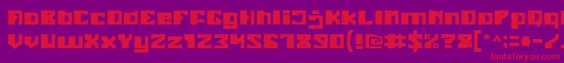 Enormous Font – Red Fonts on Purple Background