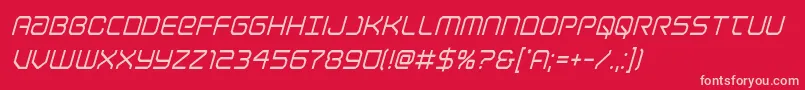 Lightbrigadecondital Font – Pink Fonts on Red Background