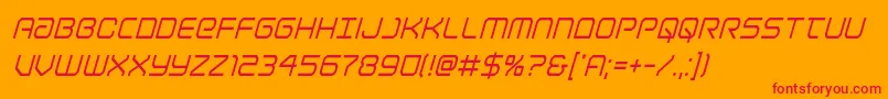 Lightbrigadecondital Font – Red Fonts on Orange Background