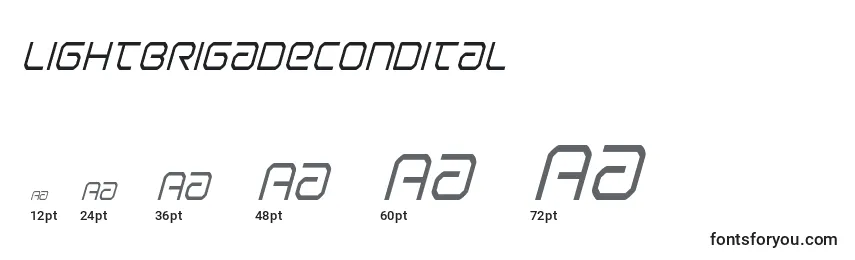Lightbrigadecondital Font Sizes