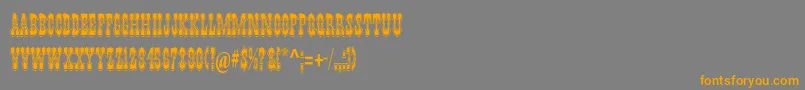 PepperwoodstdRegular-Schriftart – Orangefarbene Schriften auf grauem Hintergrund