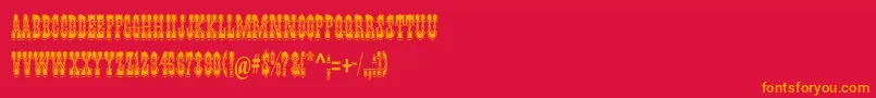 PepperwoodstdRegular Font – Orange Fonts on Red Background
