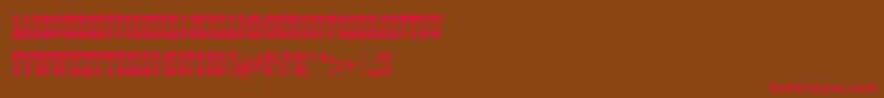 PepperwoodstdRegular Font – Red Fonts on Brown Background