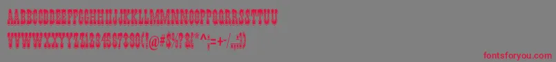 フォントPepperwoodstdRegular – 赤い文字の灰色の背景