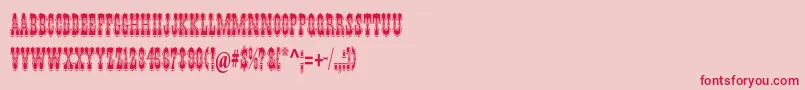 PepperwoodstdRegular Font – Red Fonts on Pink Background