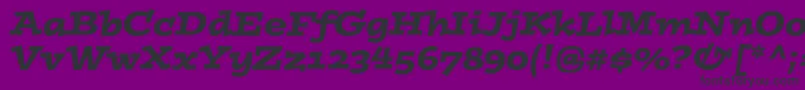 フォントPostinostdItalic – 紫の背景に黒い文字