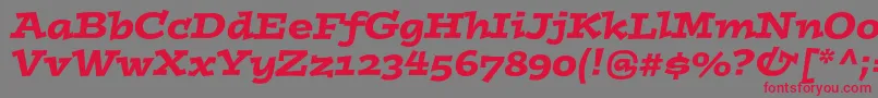 PostinostdItalic Font – Red Fonts on Gray Background