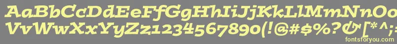 PostinostdItalic Font – Yellow Fonts on Gray Background