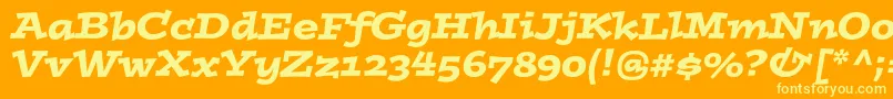 PostinostdItalic Font – Yellow Fonts on Orange Background