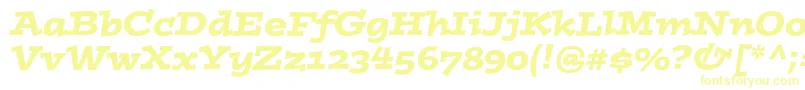 PostinostdItalic Font – Yellow Fonts on White Background