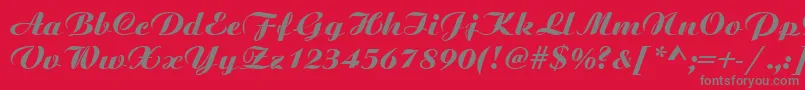 BoyarskyNormal Font – Gray Fonts on Red Background