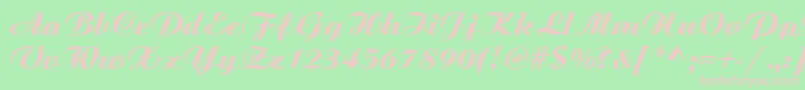 BoyarskyNormal-fontti – vaaleanpunaiset fontit vihreällä taustalla