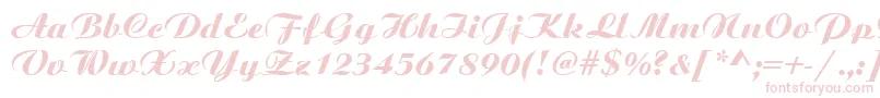 BoyarskyNormal-Schriftart – Rosa Schriften auf weißem Hintergrund