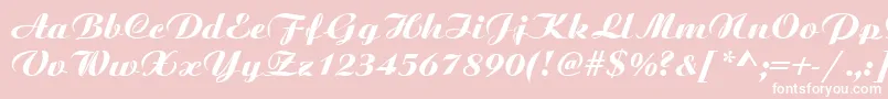 フォントBoyarskyNormal – ピンクの背景に白い文字