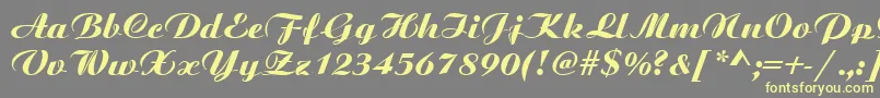 BoyarskyNormal Font – Yellow Fonts on Gray Background