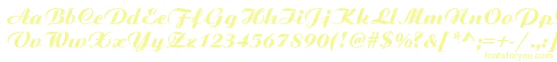 BoyarskyNormal Font – Yellow Fonts on White Background