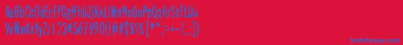 Шрифт AsLongAsICanHoldMyBreath – синие шрифты на красном фоне