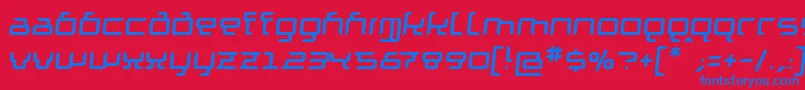 Шрифт GranolaeRegularItalic – синие шрифты на красном фоне