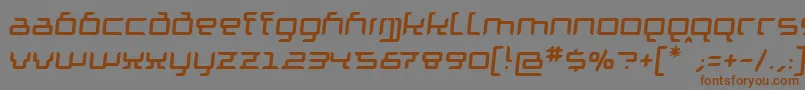 GranolaeRegularItalic-Schriftart – Braune Schriften auf grauem Hintergrund