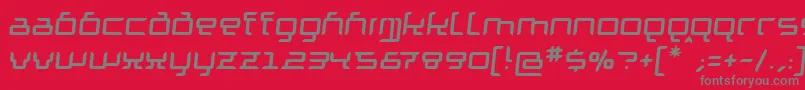 Шрифт GranolaeRegularItalic – серые шрифты на красном фоне