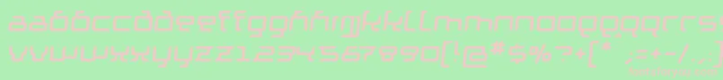 Fonte GranolaeRegularItalic – fontes rosa em um fundo verde